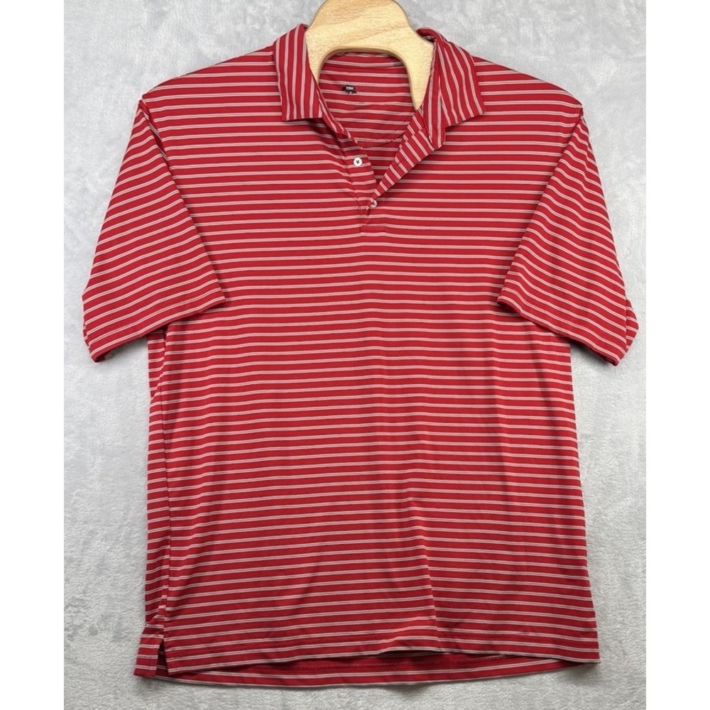 Onward Reserve Performance Polo Shirt Red Striped Golf Stretch Men's Size 2XL